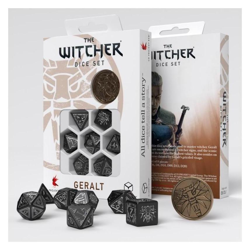 Q Workshop SWGE37 - Witcher-Würfel-Set: Geralt - The Silver Sword (SWGE37)