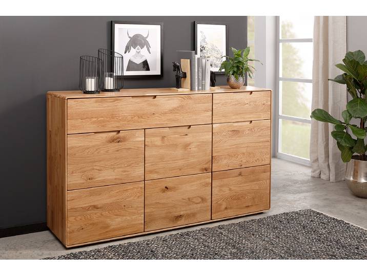 Massives Sideboard 149 x 91 x 40cm Holz/Braun