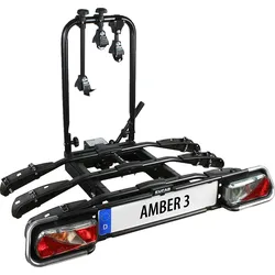 Eufab Fahrradträger Anhängerkupplung Amber III für 3 Fahrräder, E-Bike geeignet