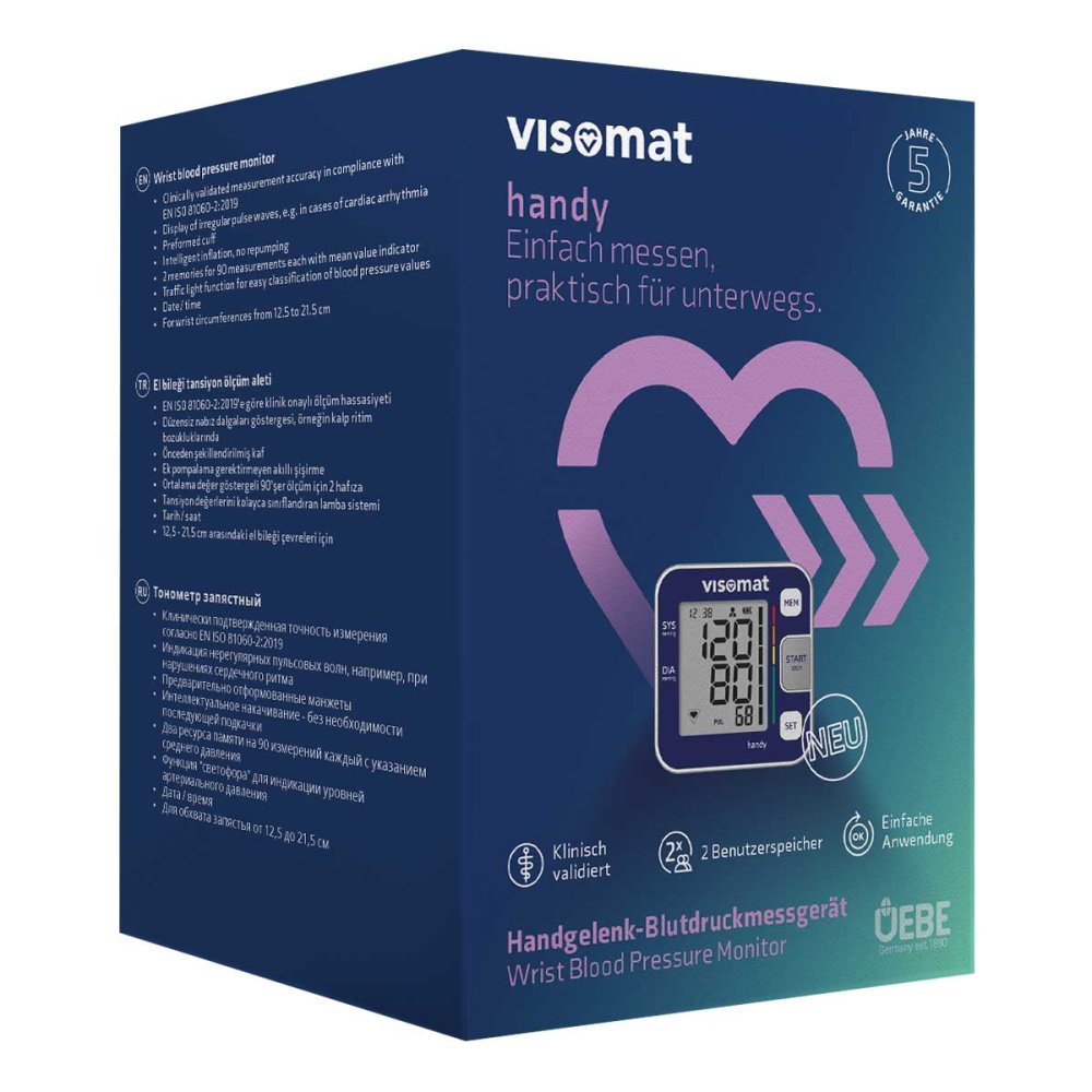 Uebe Medical GmbH Visomat handy Handgelenk Blutdruckmessgerät 06414470