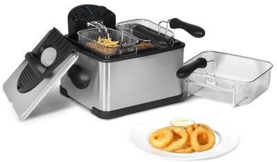 MegaChef 4.23 Quart Stainless Steel Electric Deep Fryer with Timer