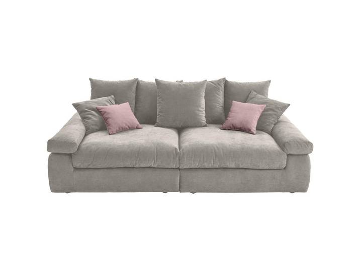 Bigsofa, Grau & Rosa, 260x140x90 cm, Textil, 4-Sitzer, Modern, CARRYHOME
