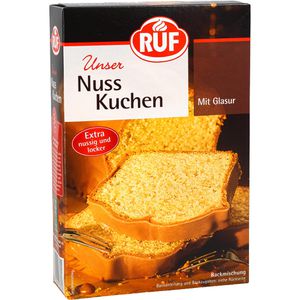 RUF Kuchenbackmischung Nusskuchen, für Backform, mit Glasur