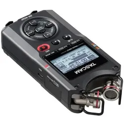 Tascam DR-40XP mit Kamera-Zubehörset und Kopfhörer (Handheld, Mehrspurrecorder), Audiorecorder, Schwarz