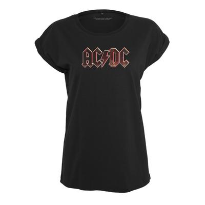 Kurzarmshirt MERCHCODE "Merchcode Damen Ladies AC/DC Voltage Tee", Damen, Gr. 4XL, schwarz, 100% Baumwolle, bedruckt, normal, Rundhals, Shirts