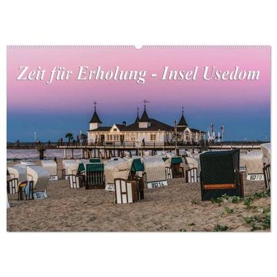 Zeit für Erholung - Insel Usedom / Geburtstagskalender (Wandkalender 2026 DIN A2 quer), CALVENDO Monatskalender