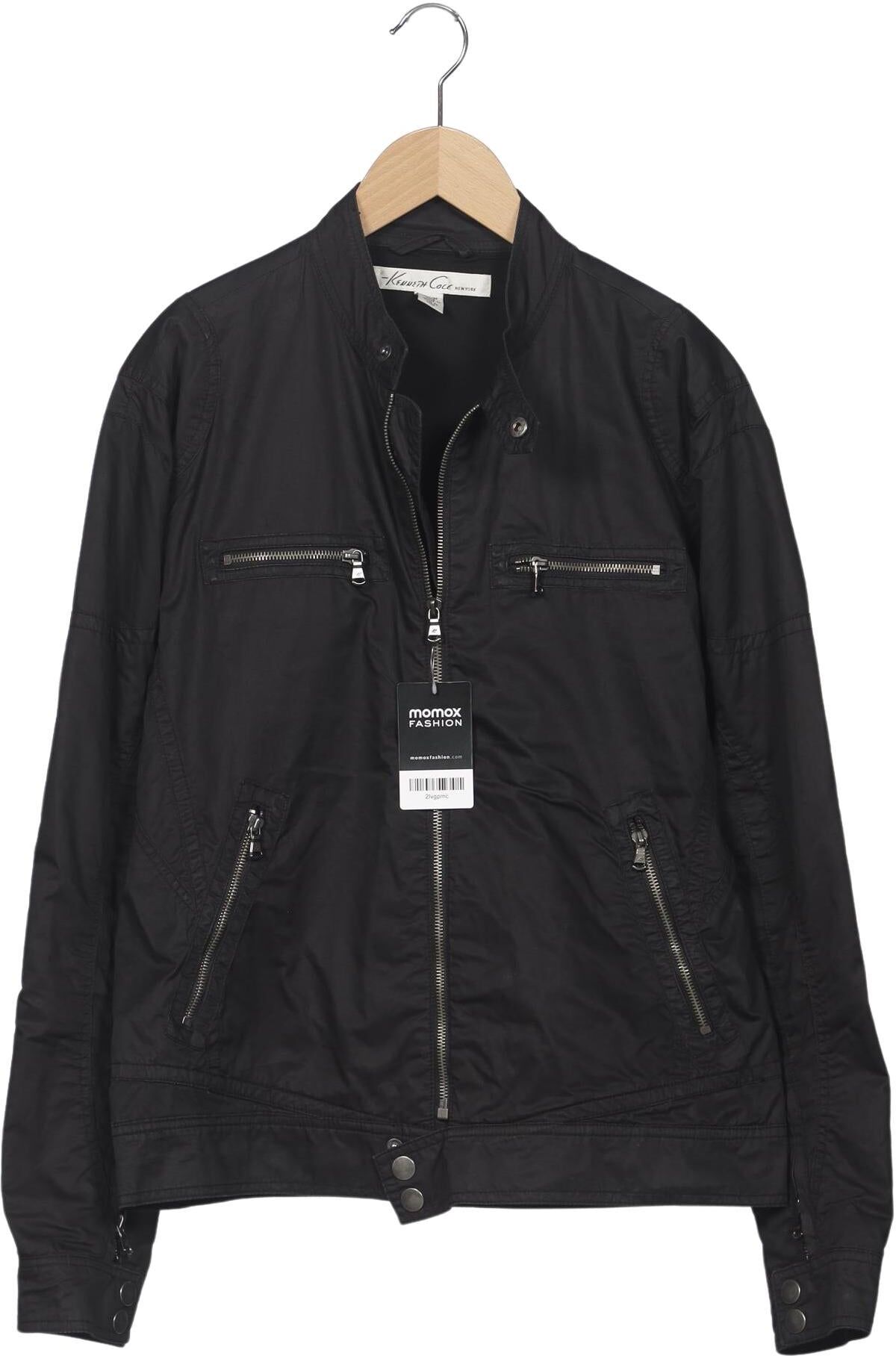 Kenneth Cole Herren Jacke, Schwarz, Gr. M, Baumwolle - Second Hand