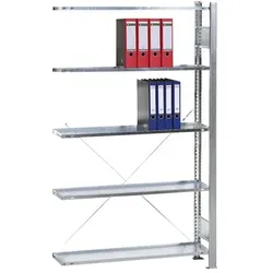 SCHULTE Lagertechnik Anbauregal »Steckregal Multiplus 5 OH« doppelte Tiefe grau, 100x180x60 cm