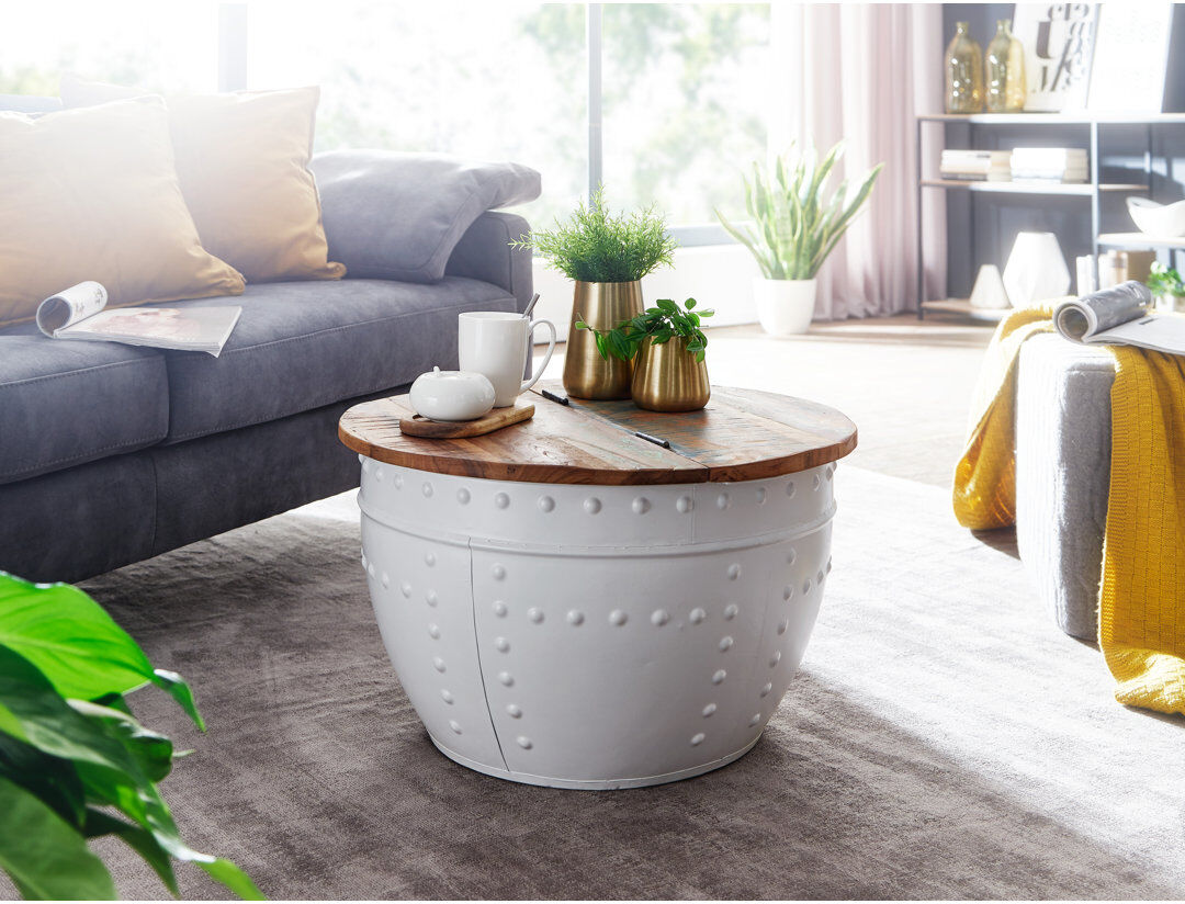 Rio Provencher Solid Coffee Table with Storage White