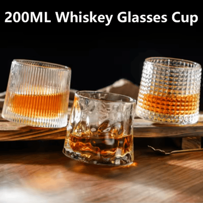 Inspire Picks Creative Spinning Whiskey Glass 200 Ml Rotating Tumbler For Cocktails Wine And Brandy b 200ml