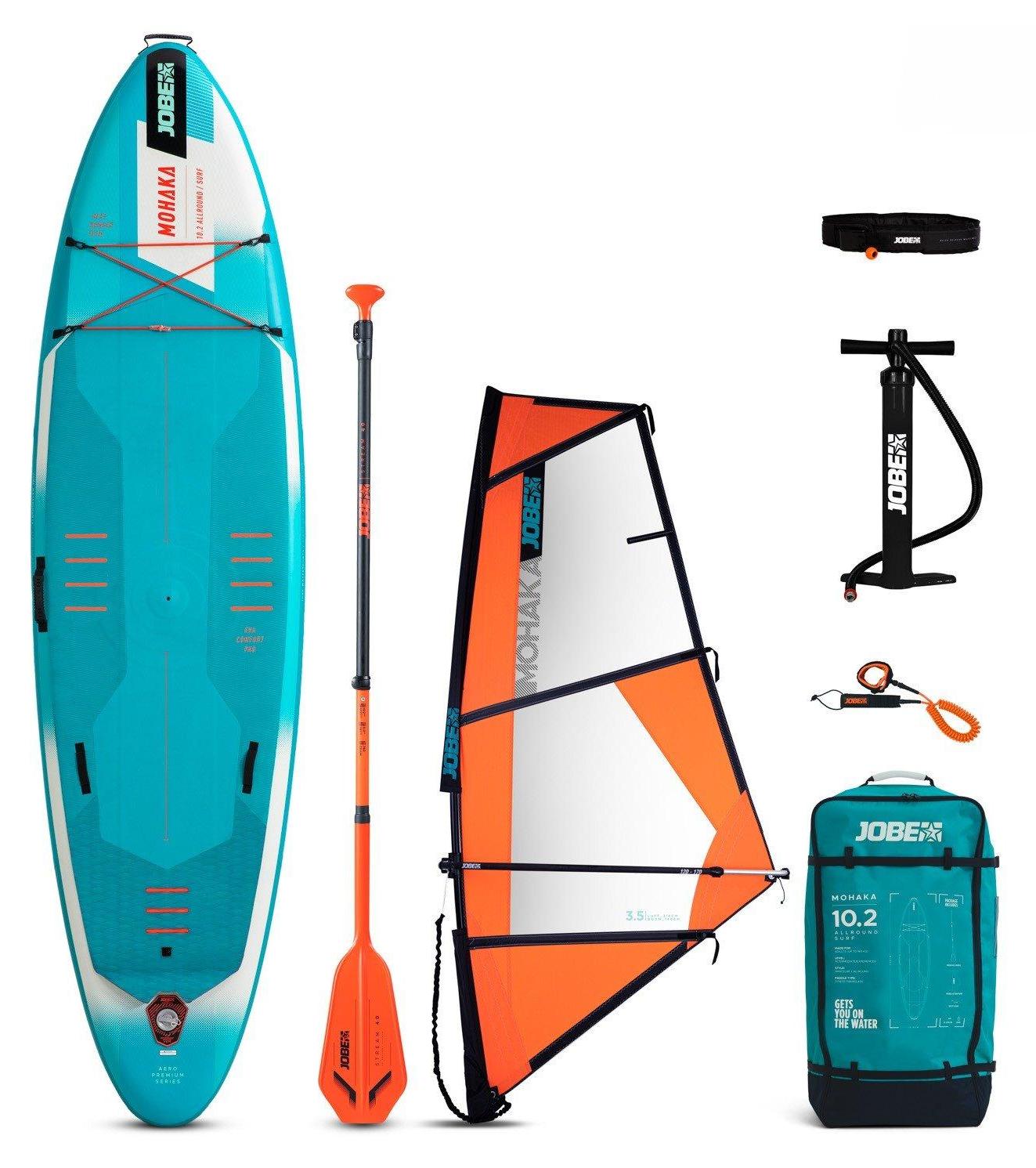 Jobe Mohaka 10.2 Windsurf SUP Board Package Stand up Paddle inkl. 3,5 m2 Segel