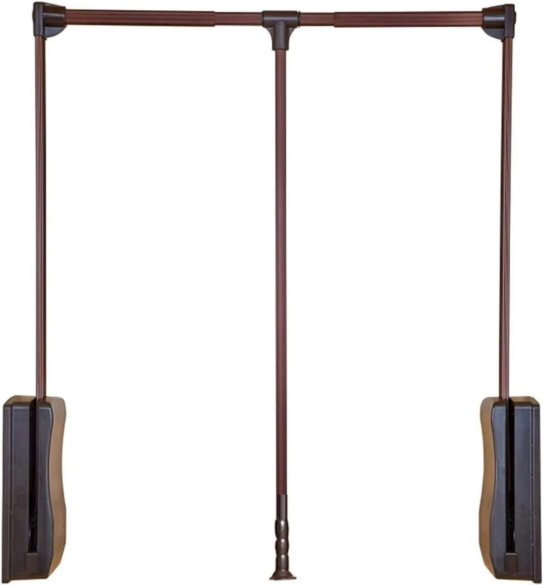 Intrekbare kledingstang met zacht terugkeermechanisme, aluminium, breedte: 45-115 cm