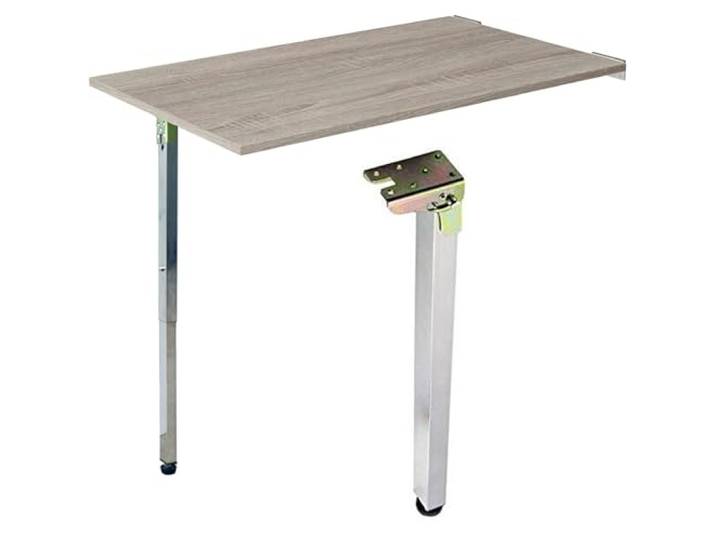 YOGKYTPBT Verstellbare klappbare Tischbeine aus Edelstahl, 1 Stück Auf 3,5 cm flach zusammenklappbar, hält 176 Pfund, 90°-Verriegelung, for DIY-Schreibtischmöbelfüße(100cm)