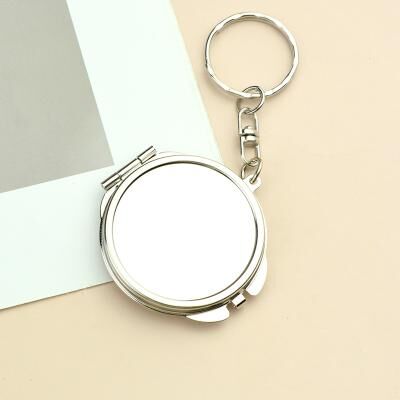 Fusion Finds Heart Compact Makeup Mirror Keychain Double Sided Pocket Travel Mirror For Purse & Makeup Touch Ups round