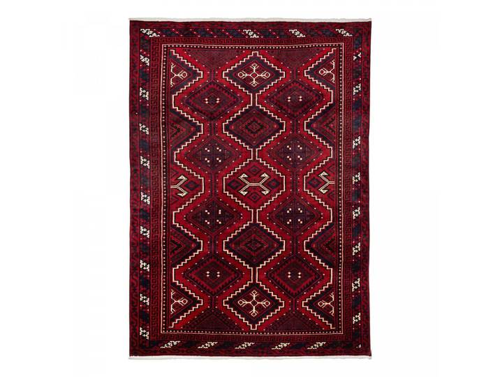Tapis D'Orient 225 X 315 Cm\, Motif Oriental\, Noué À La Main\, Pure Laine\, Rouge\, Crème Et Noir\, Artisanat Authentique