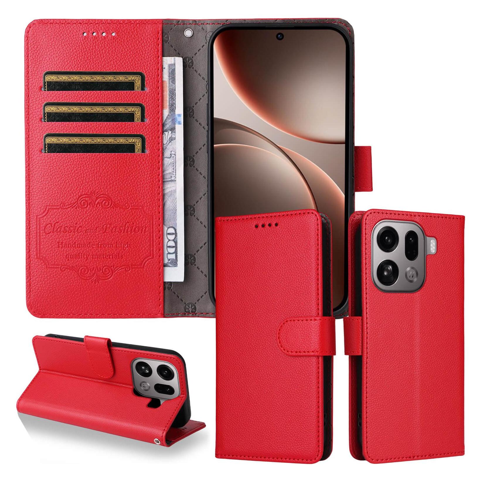 Cover-Discount OPPO Find X9 Pro - Lederoptik-Hülle mit strukturierter Oberfläche (Oppo Find X9 Pro) (71121121)