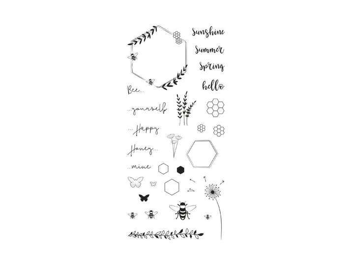 Rayher Clear Stamps Bienensommer 9.7 × 20.5 cm 28 Stück