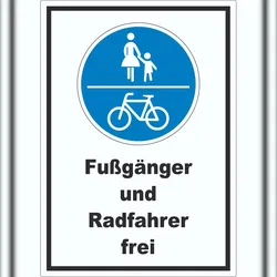 HB-Druck Fußgänger und Radfahrer frei Aufkleber A4 (210x297mm)