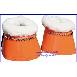 Harry's Horse Springglocken Diamond Neopren Lack  - Farbe: orange - Größe: M