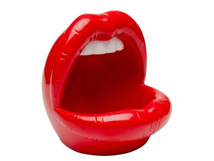 Objet déco Lips cm 18 x 20 x 21cm Rouge/Rouge/Blanc