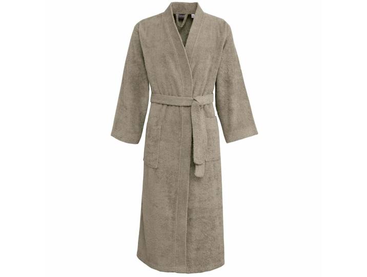 Peignoir mixte kimono en coton mastic m