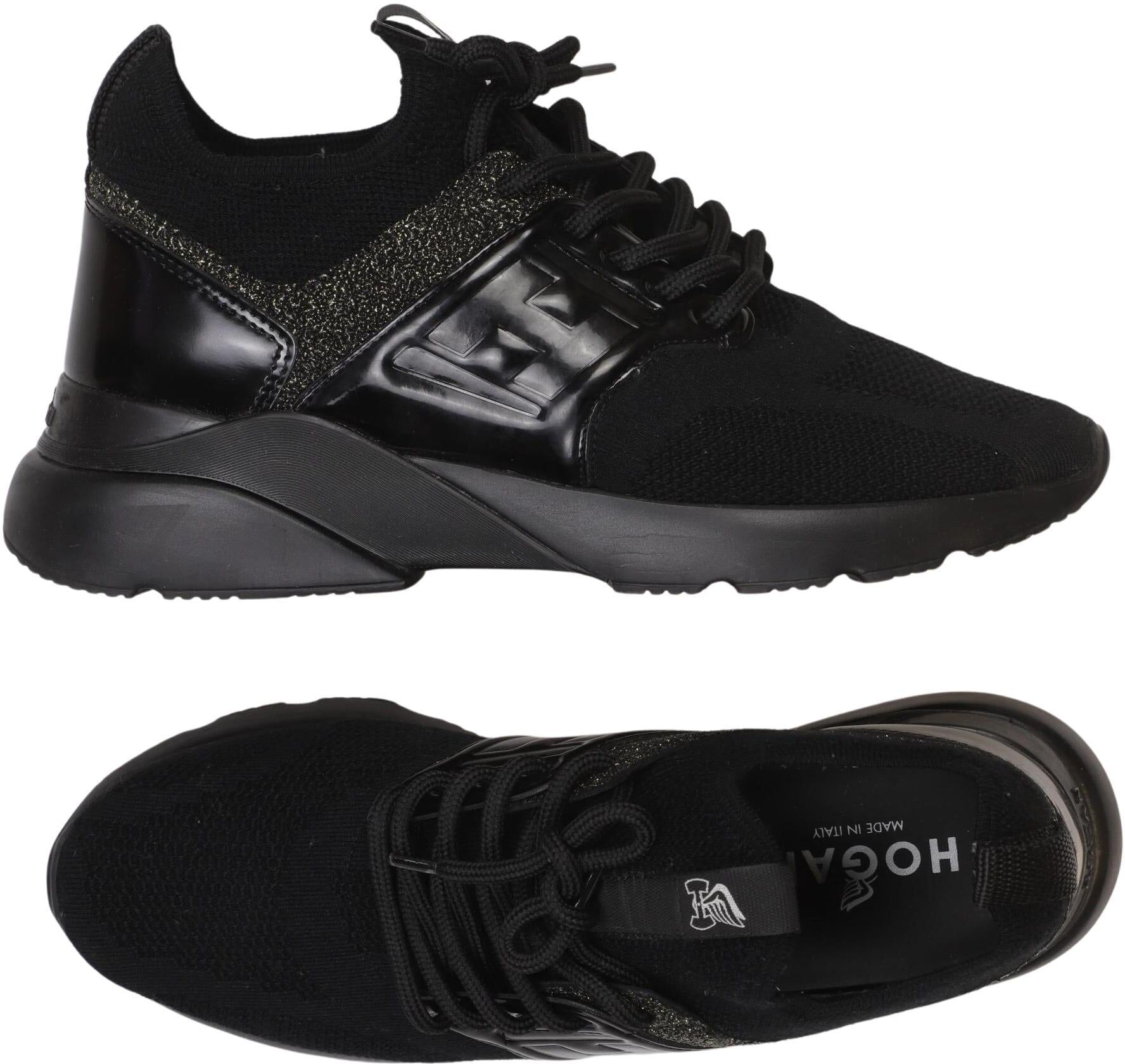 Hogan Damen Sneaker, Schwarz, Gr. EU 36, kein / Etikett - Second Hand