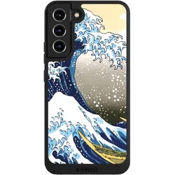 Nivocase Handyhülle für Samsung Galaxy S22+ Hülle NIVOpure Case Schwarz Katsushika Hokusai Kunst Die grosse (Samsung Galaxy S22+), Smartphone Hülle, Schwarz
