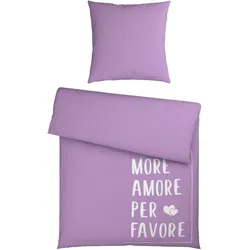 Bettwäsche More Amore Flieder ca. 135x200cm