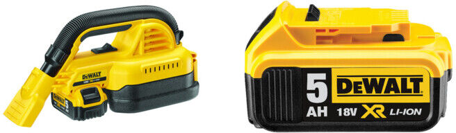 Set DeWalt Akku-Handsauger 18 V (Basisversion) - DCV517N-XJ + Ersatz-Akku DCB184-XJ