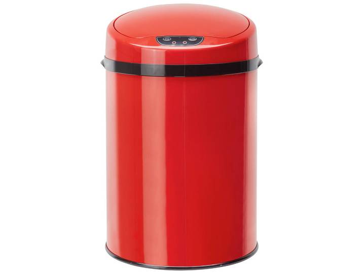Echtwerk Abfalleimer, Rot, Kunststoff, 9 l, 37.5 cm, Haushalt & Reinigung, Reinigung, Mülleimer & Abfallsammler