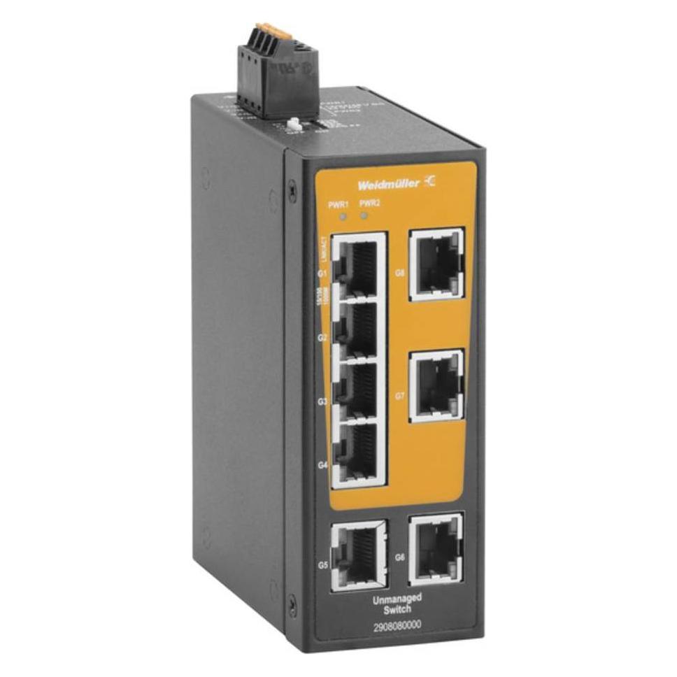 Weidmüller 2908080000 IE-SW-BLB-08-8GT Netzwerk Switch 10 / 100 / 1000 MBit/s (8 Ports) (IE-SW-BLB-08-8GT-Weidmüller-)