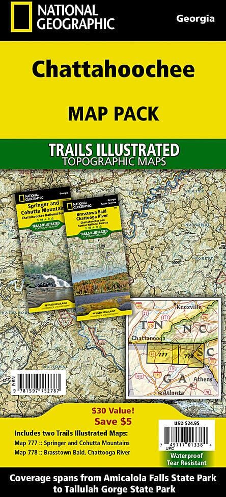 Cartes de randonnée - Chattahoochee National Forest, n° 777, 778 (lot de cartes)   National Geographic