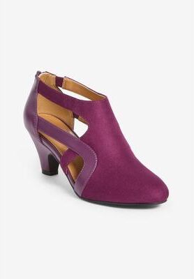 Women's The Sage Suede-Like Shootie Pump by Comfortview in Eggplant (Size 12 M)
