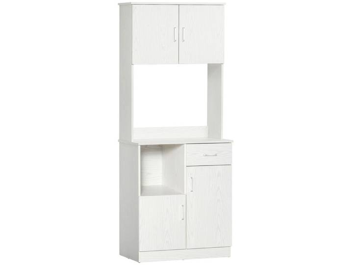 Meuble de cuisine armoire haute buffet buffet avec plan de travail 4 portes tiroir grande étagère réglable