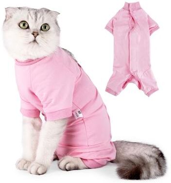 Uplift Treasures Cat Recovery Suit Alternative To E Collar pink s