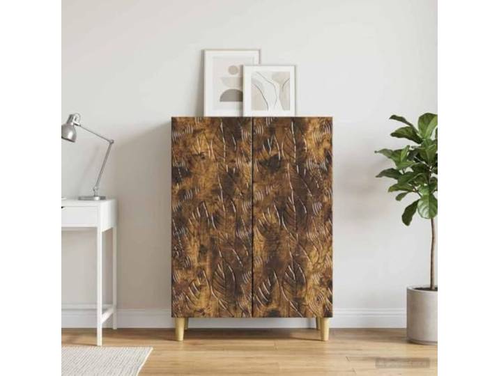 Sideboard Geräucherte Eiche 66 x 34,5 x 90 cm Holzwerkstoff mit Stauraum Geräucherte Eiche, Holzwerkstoff, kratzfeste Oberfläche, vielseitig einsetzbar, einfache Pflege