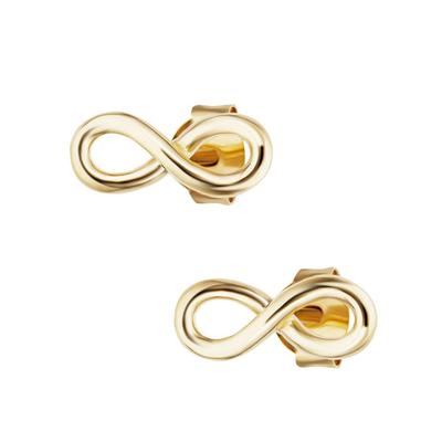 Paar Ohrstecker CAÏ "925/- Sterling Silber vergoldet Unendlichkeit", gold (gelb), Ohrringe, Damen, one-size, Silber 925 (Sterlingsilber)