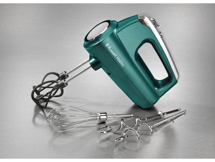 Russell Hobbs Handmixer mit spiralförmigen Helix-Quirlen, Türkis
