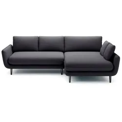 Ecksofa Solano Stoff Black