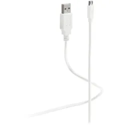 Flexline FL31-72186 USB Kabel USB 2.0 1,8 m USB A Micro-USB B Weiß