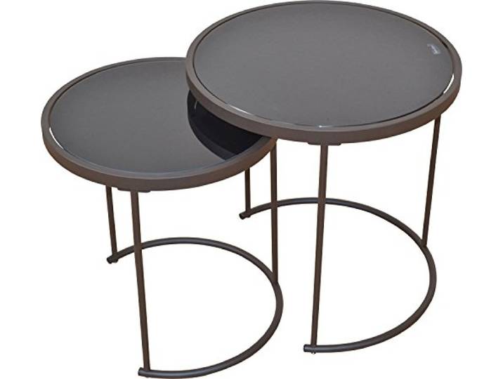 Beistelltisch 2er-Set schwarz