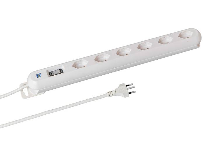 Steba Steckdosenleiste Linea Plus 6 × T13 Weiss 3 m T13 400 V