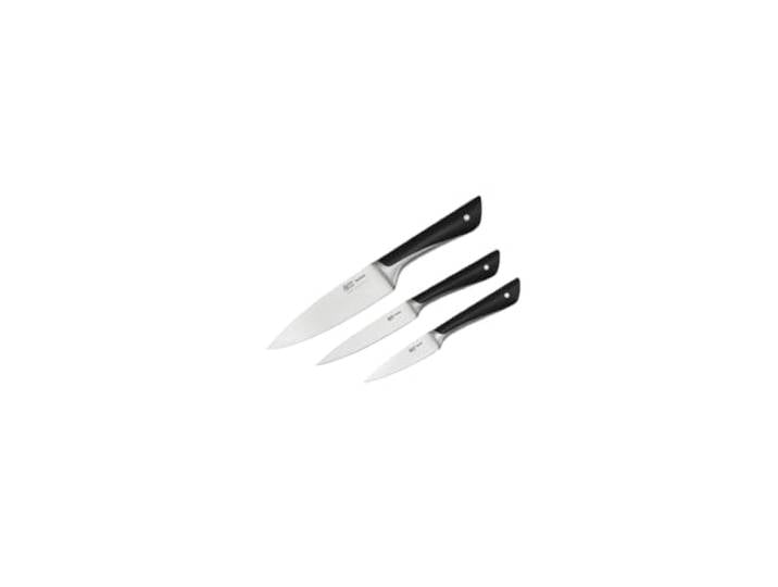 Tefal Jamie Oliver K267S355 Lot de 3 couteaux de cuisine allemands en acier inoxydable (chef de 15 cm\, utilitaire 12 cm et épluchage de 9 cm) pour la cuisine quotidienne et la préparation des repas