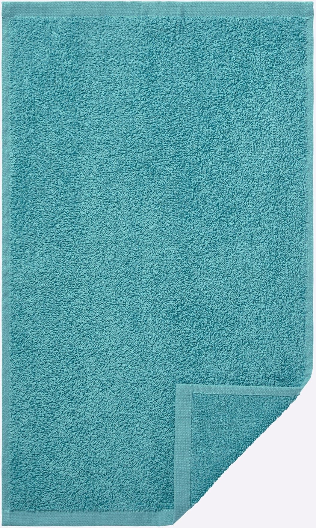 Handtuch WÄSCHEPUR, blau (ozean), B:50cm L:100cm, 100% Baumwolle, Handtücher, Handtuch ozean B/L: 50cmx100cm, 4 Stk.