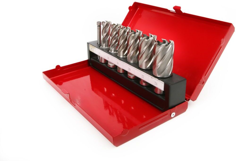 HBM Jeu de 7 pièces de forets HSS M2 pour perceuse magnétique
