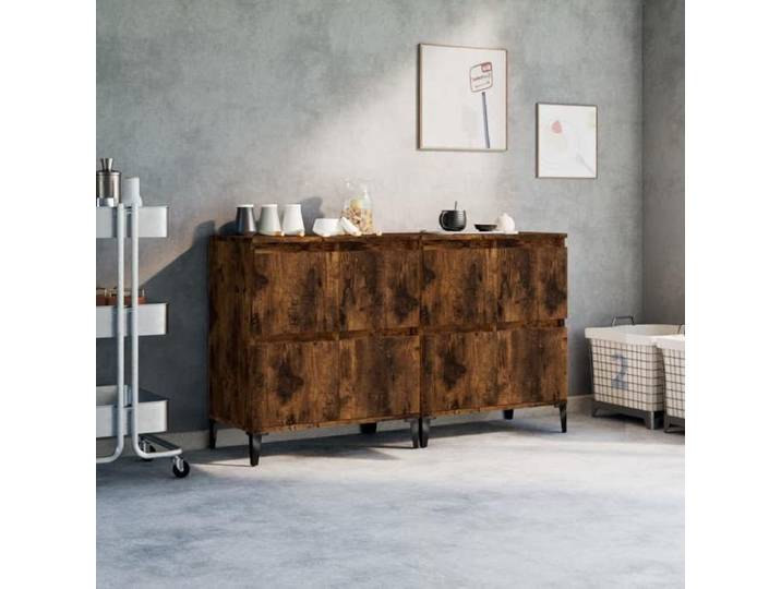 SALE 2025 Buffets bahut vaisselier - Buffets - Lot de 2 - Chêne fumé - 60x35x70 cm - bois d'ingénierie 36 96 Kg 4657