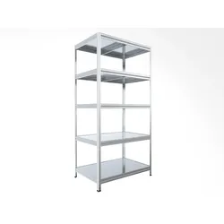 Speisekammerregal Biedrax 60 x 60 x 240 cm, Verzinkt, 5 Stahlböden, Fachlast 150 kg pro Fachboden