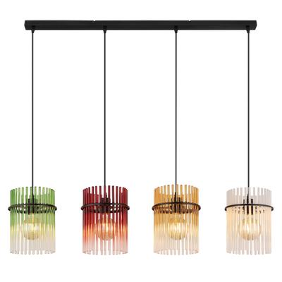 GLOBO LIGHTING Hängeleuchte "GORLEY", bunt, H: 140cm, 1 Stk., Leuchten, Hängelampe Glasstäbe elegant Wohnzimmer/Esszimmer, Hängeleuchte