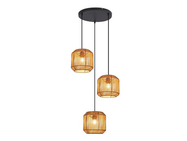 Nettlife Pendelleuchte Berthold Ⅲ 30/30/150 cm, Schwarz, Metall, E27, 30x150x30 cm, Lampen & Leuchten, Innenbeleuchtung, Hängeleuchten, Pendelleuchten