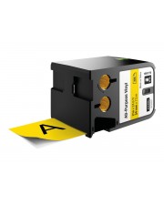 Dymo XTL Vinyl permanenter Klebstoff Schwarz auf Gelb Rolle 0,54 cm x 7 m 1 Rollen Band für 500 (1868775)